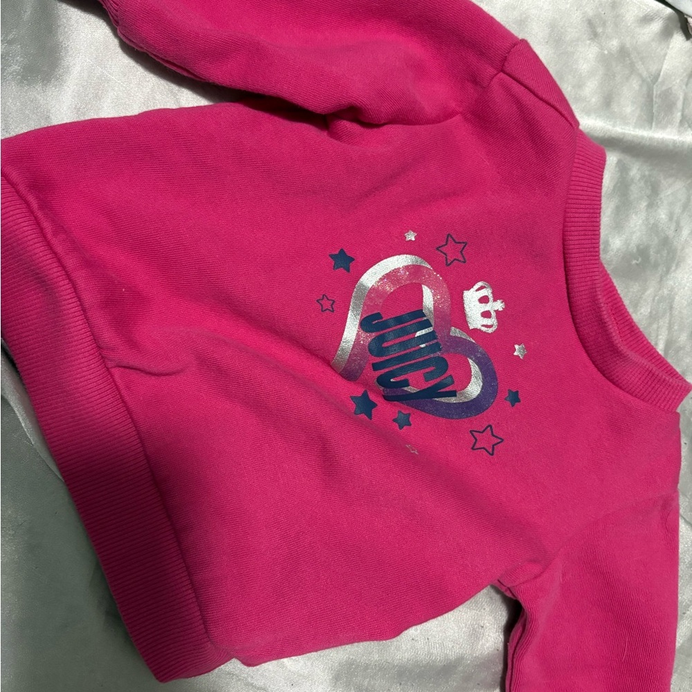 🖤2/$10🖤Juicy Couture baby Bright Pink Heart Logo Sweatshirt